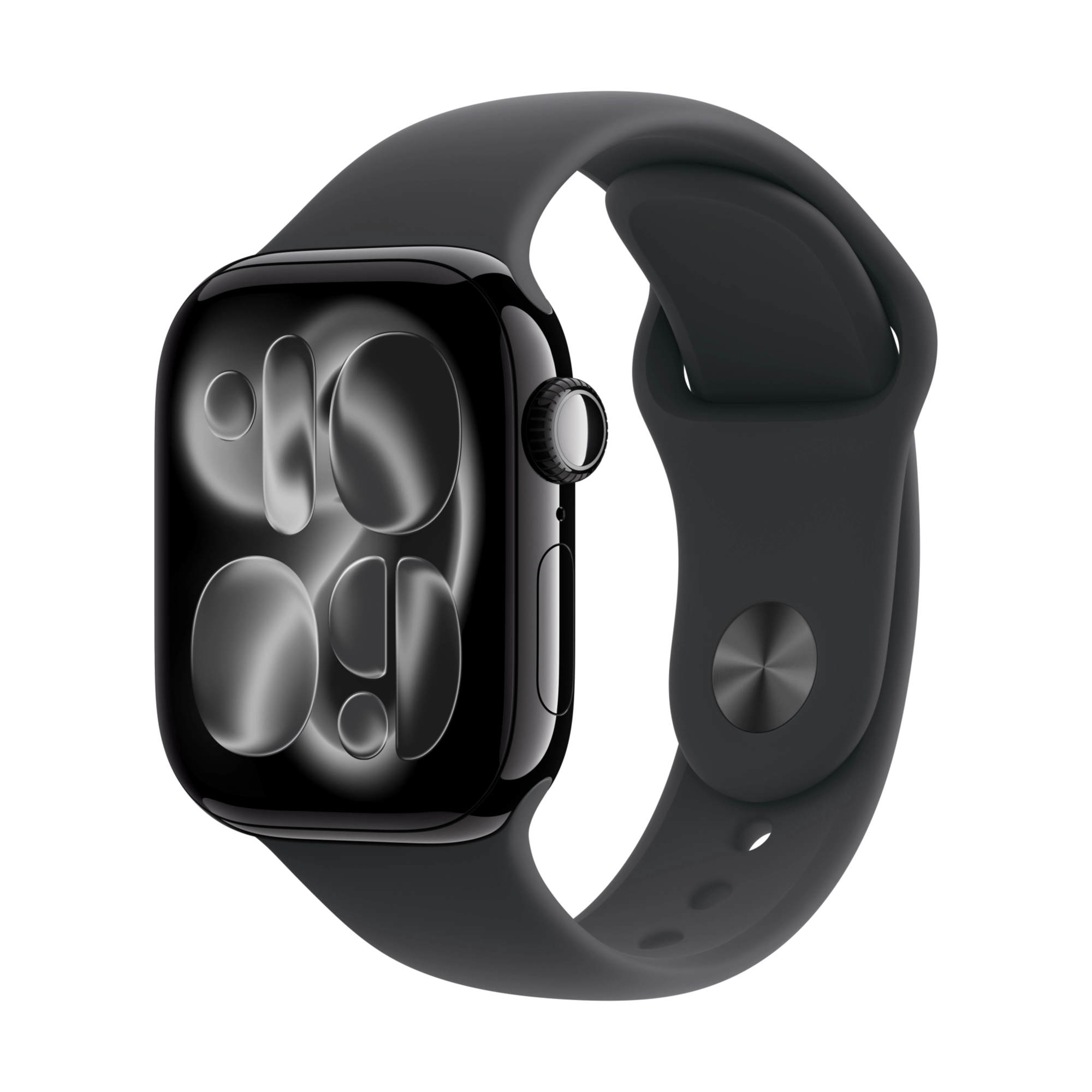 Apple Watch Series 11 GPS 42mm Aluminium diamantschwarz mit schwarzem Sportarmband - M/L