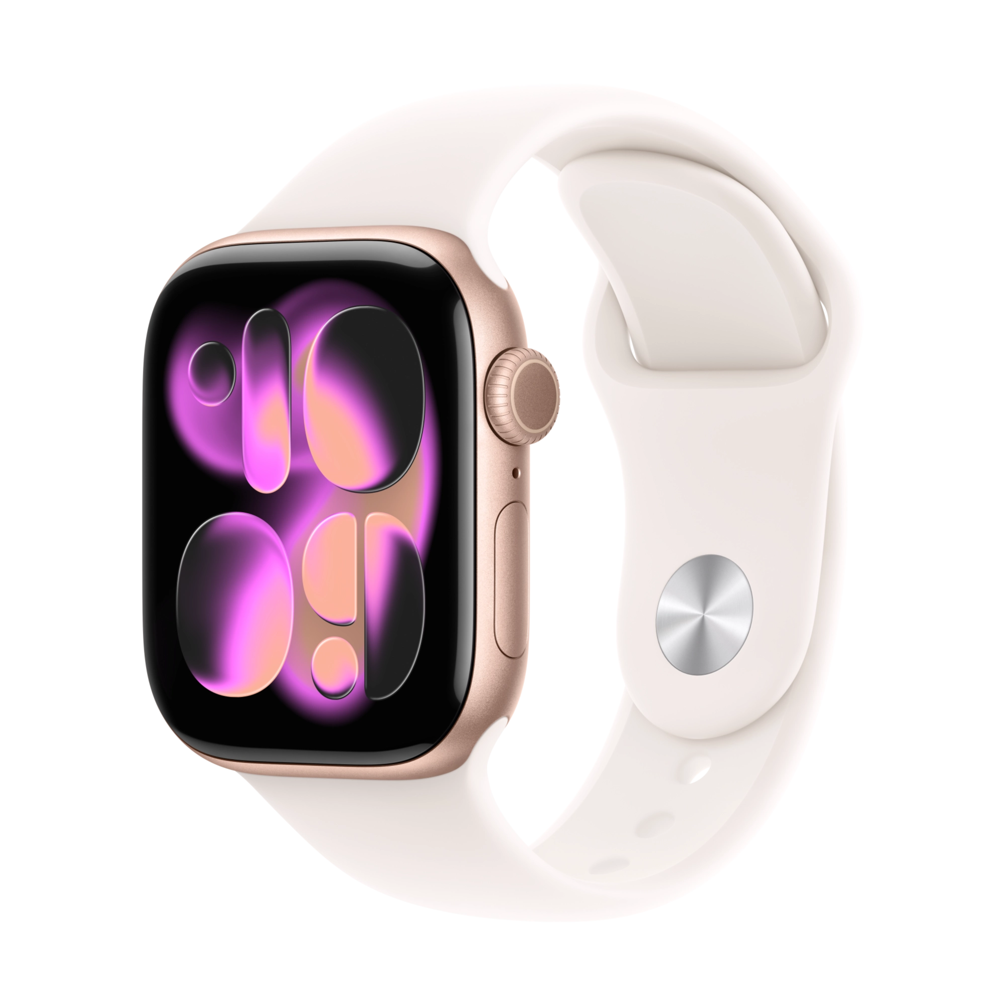 Apple Watch Series 11 GPS 42mm Aluminium roségold mit hellrosa Sportarmband - M/L