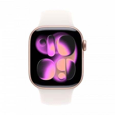 Apple Watch Series 11 GPS+Cellular 42mm Aluminium roségold mit hellrosa Sportarmband - S/M