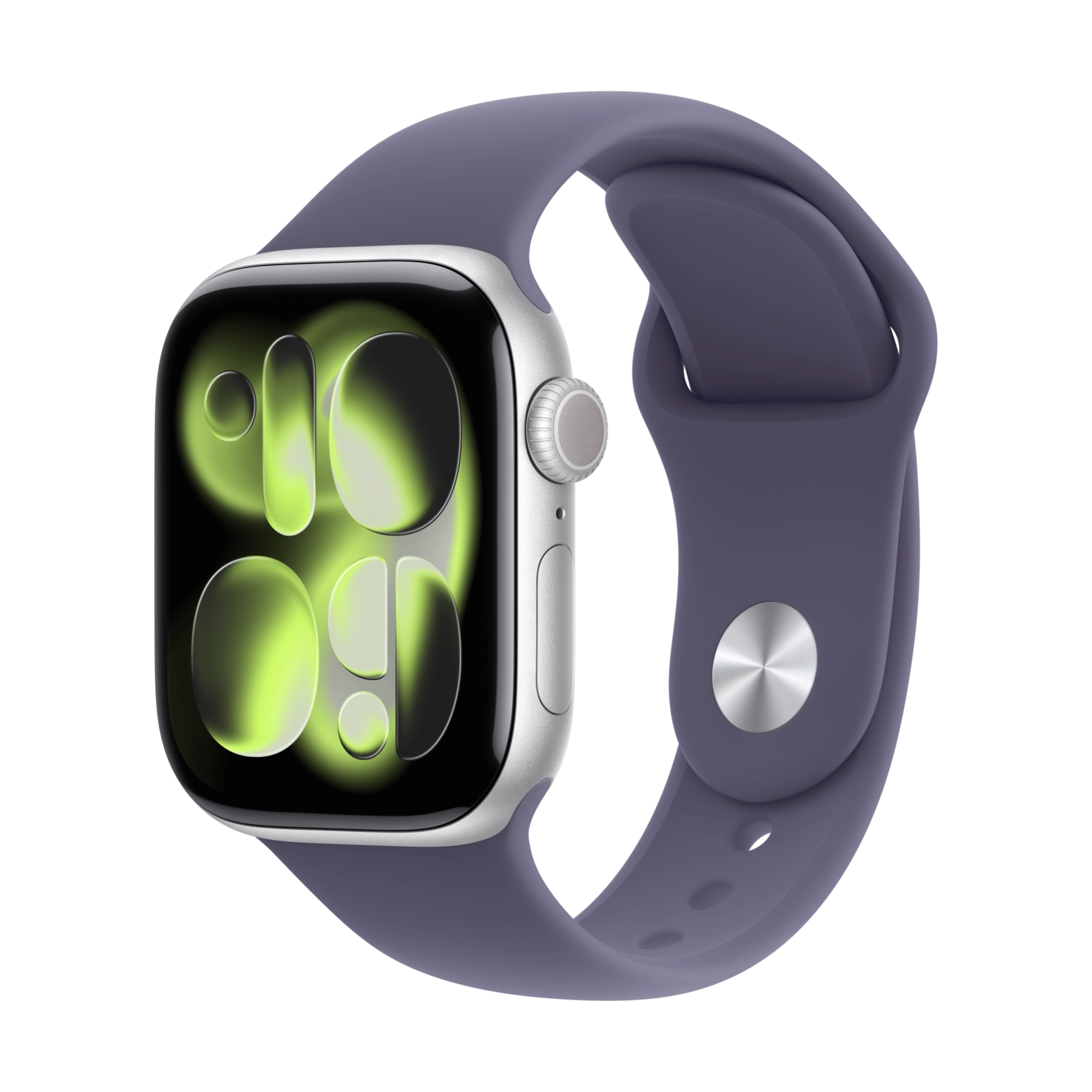 Apple Watch Series 11 GPS 42mm Aluminium silber mit nebelviolettem Sportarmband - M/L