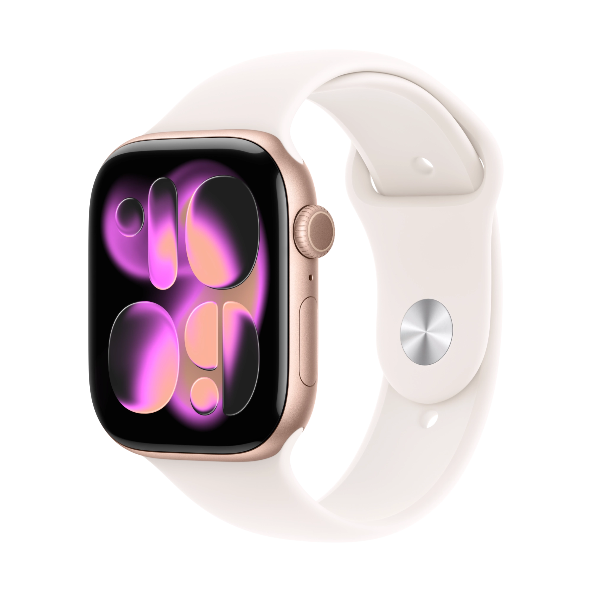 Apple Watch Series 11 GPS 46mm Aluminium roségold mit hellrosa Sportarmband - S/M