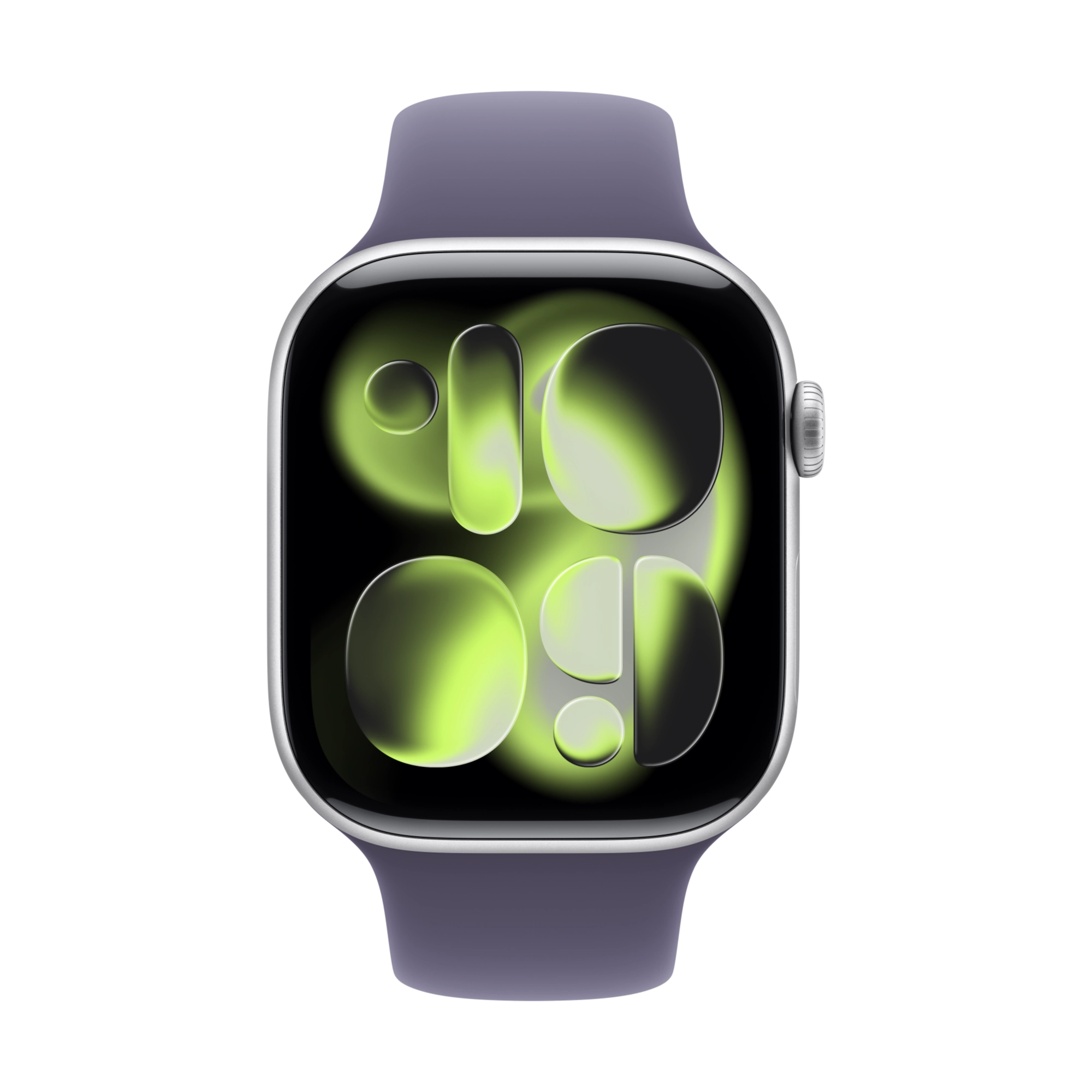 Apple Watch Series 11 GPS+Cellular 46mm Aluminium silber mit nebelviolettem Sportarmband - S/M