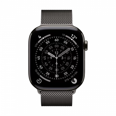 Apple Watch Series 11 GPS+Cellular 46mm Titan schiefer mit Milanaise Loop schiefer S/M