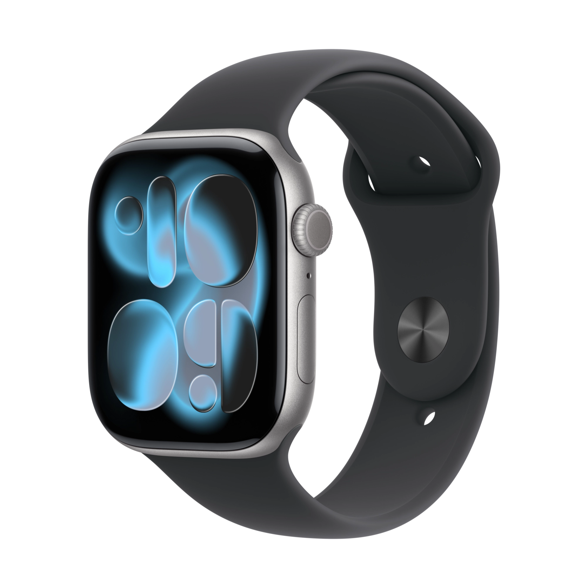 Apple Watch Series 11 GPS 46mm Aluminium space grau mit schwarzem Sportarmband - S/M