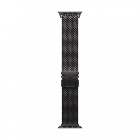 Apple 49 mm Milanaise Armband Titan Schwarz – S