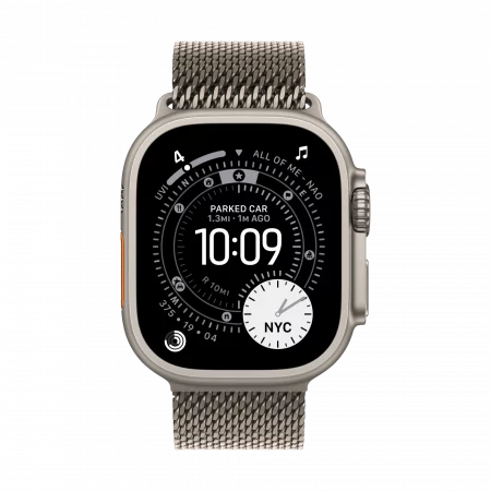 Apple Watch Ultra 3 GPS+Cellular 49mm Titan natur mit Milanaise Armband Titan natur - small