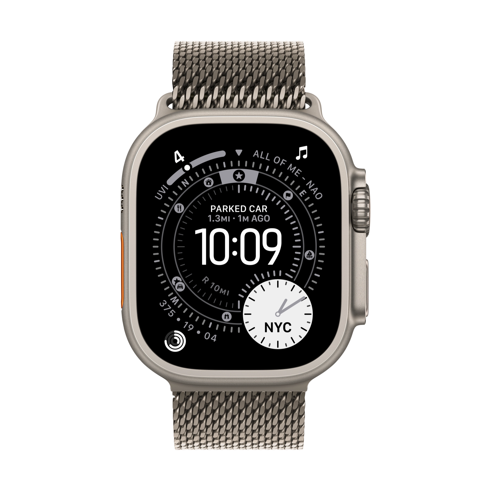 Apple Watch Ultra 3 GPS+Cellular 49mm Titan natur mit Milanaise Armband Titan natur - small