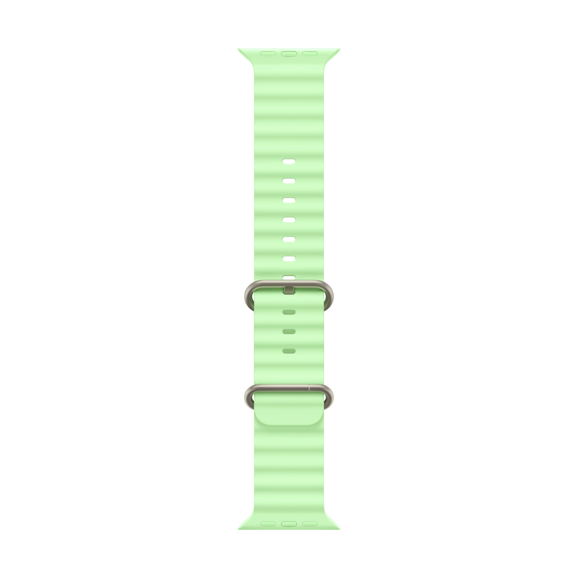 Apple 49 mm Ocean Armband Neongrün - Titan Natur