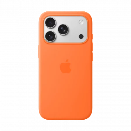 Apple iPhone 17 Pro Silikon Case mit MagSafe - Orange