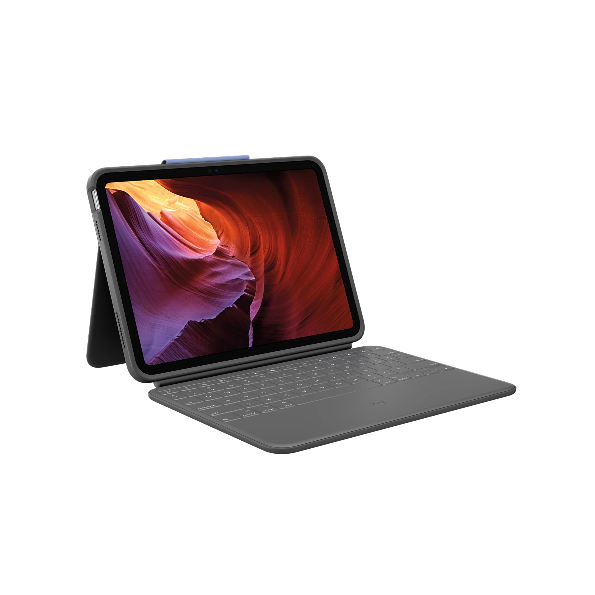 Logitech Rugged Folio - Tastatur und Foliohülle QWERTZ - Deutsch Graphite iPad A16 und 10th gen