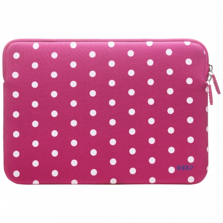 Keep Neopren Sleeve für iPad Air oder iPad Pro 13" (dunkelrosa Punkte)