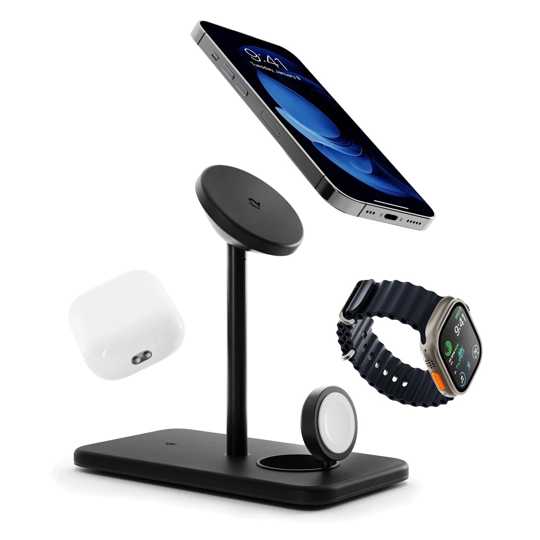 Twelve South HiRise 3 Deluxe 3-in-1 Wireless Charger – schwarz