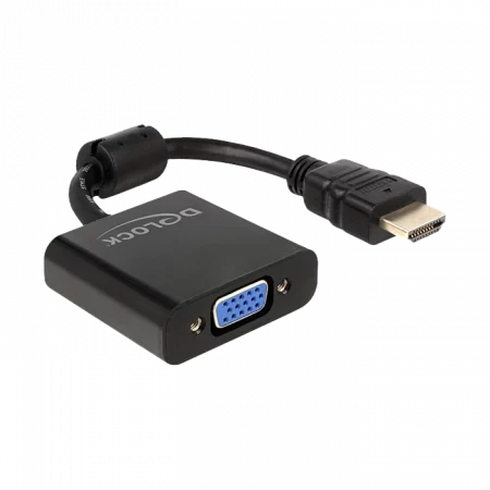 Delock Adapterkabel HDMI-A Stecker > VGA Buchse schwarz
