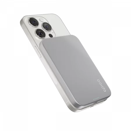 Epico 5000mAh Aluminium Power Bank – silver - weiß