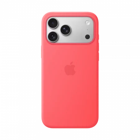 Apple iPhone 17 Pro Max Silikon Case mit MagSafe - guavepink