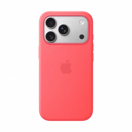 Apple iPhone 17 Pro Silikon Case mit MagSafe - guavepink