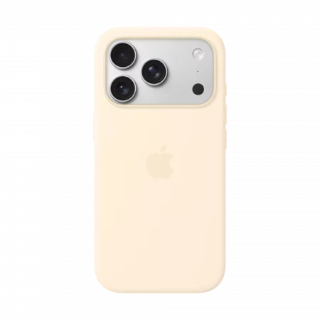 Apple iPhone 17 Pro Silikon Case mit MagSafe - vanille