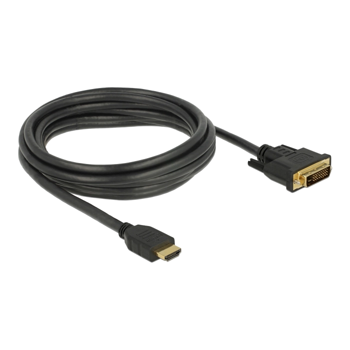 Delock HDMI zu DVI 24+1 Kabel bidirektional 3 m