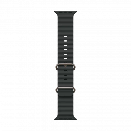 Apple 49mm Black Ocean Band - Natural Titanium Finish