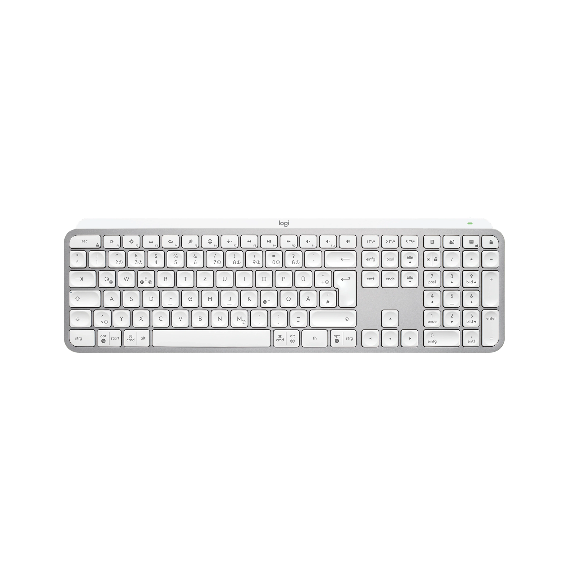 Logitech MX Keys S für Mac hellgrau