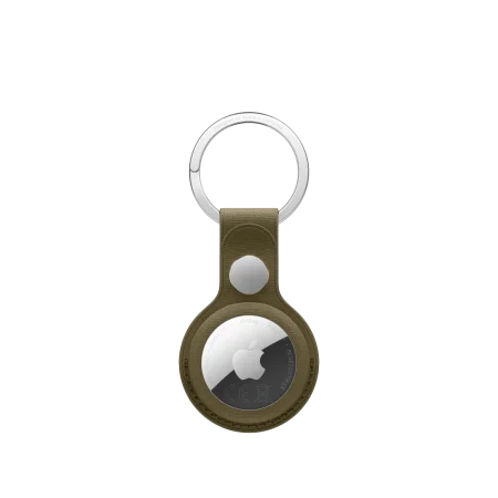 Apple AirTag Feingewebe Schlüsselanhänger - Dunkeloliv