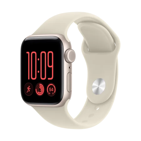 Apple Watch SE 3 GPS + Cellular 40mm polarstern Aluminium Case mit Sportarmband sand - S/M