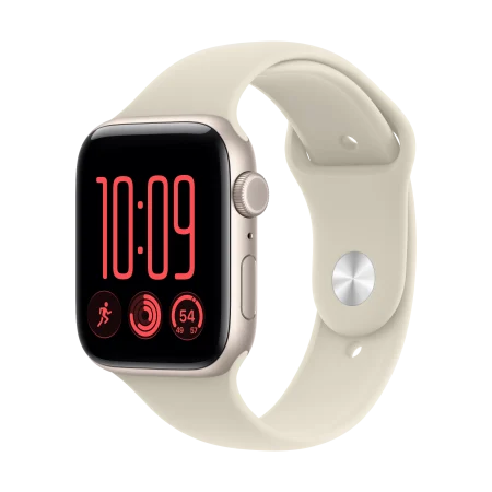 Apple Watch SE 3 GPS + Cellular 44mm polarstern Aluminium Case mit Sportarmband sand - M/L
