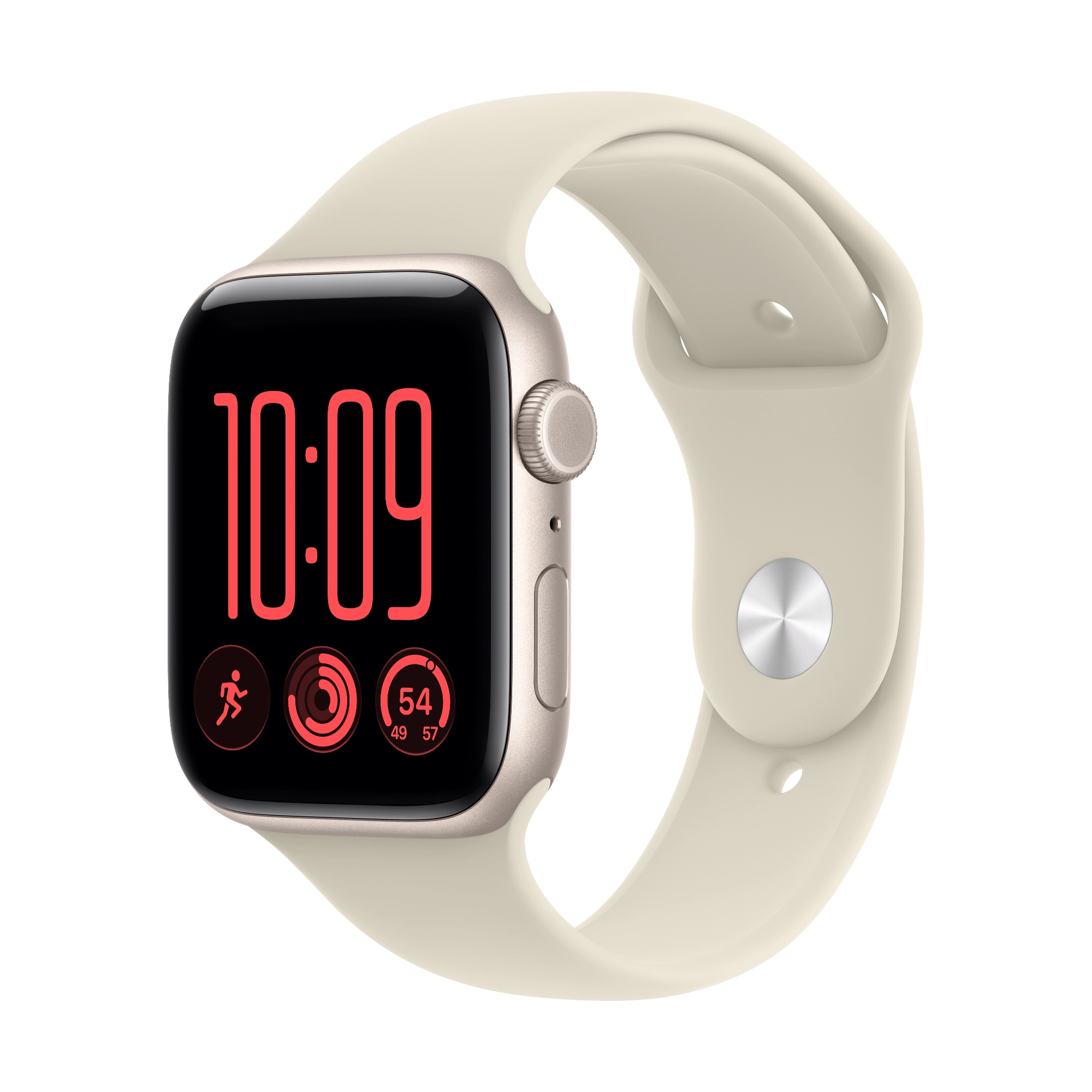 Apple Watch SE 3 GPS + Cellular 44mm polarstern Aluminium Case mit Sportarmband sand - M/L