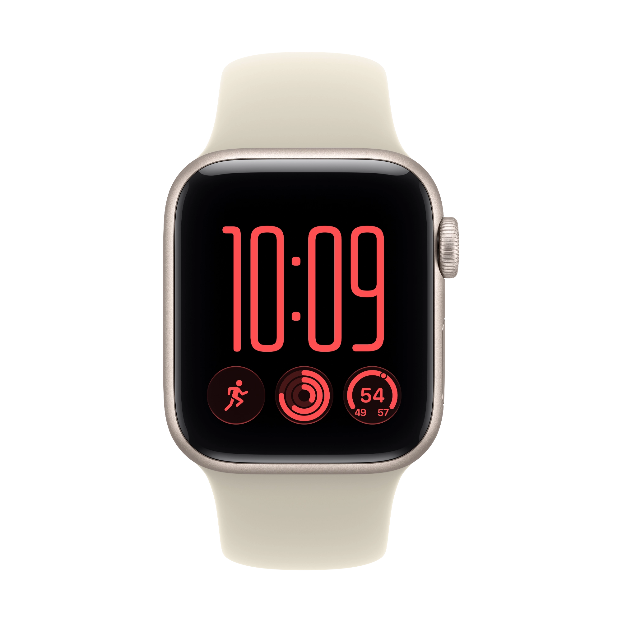 Apple Watch SE 3 GPS 40mm polarstern Aluminium Case mit Sportarmband sand - M/L