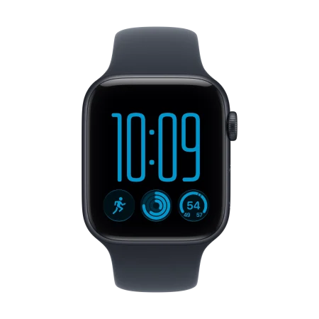 Apple Watch SE 3 GPS 44mm mitternacht Aluminium Case mit Sportarmband navyblau - S/M