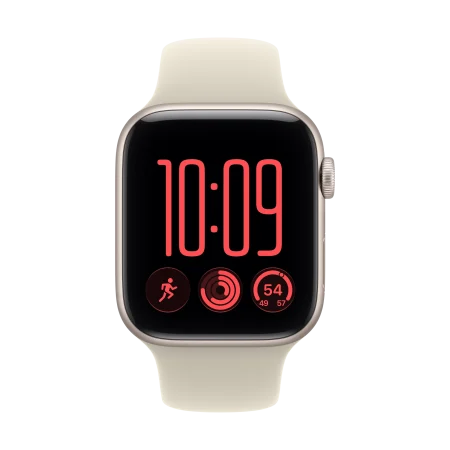 Apple Watch SE 3 GPS 44mm polarstern Aluminium Case mit Sportarmband sand - S/M