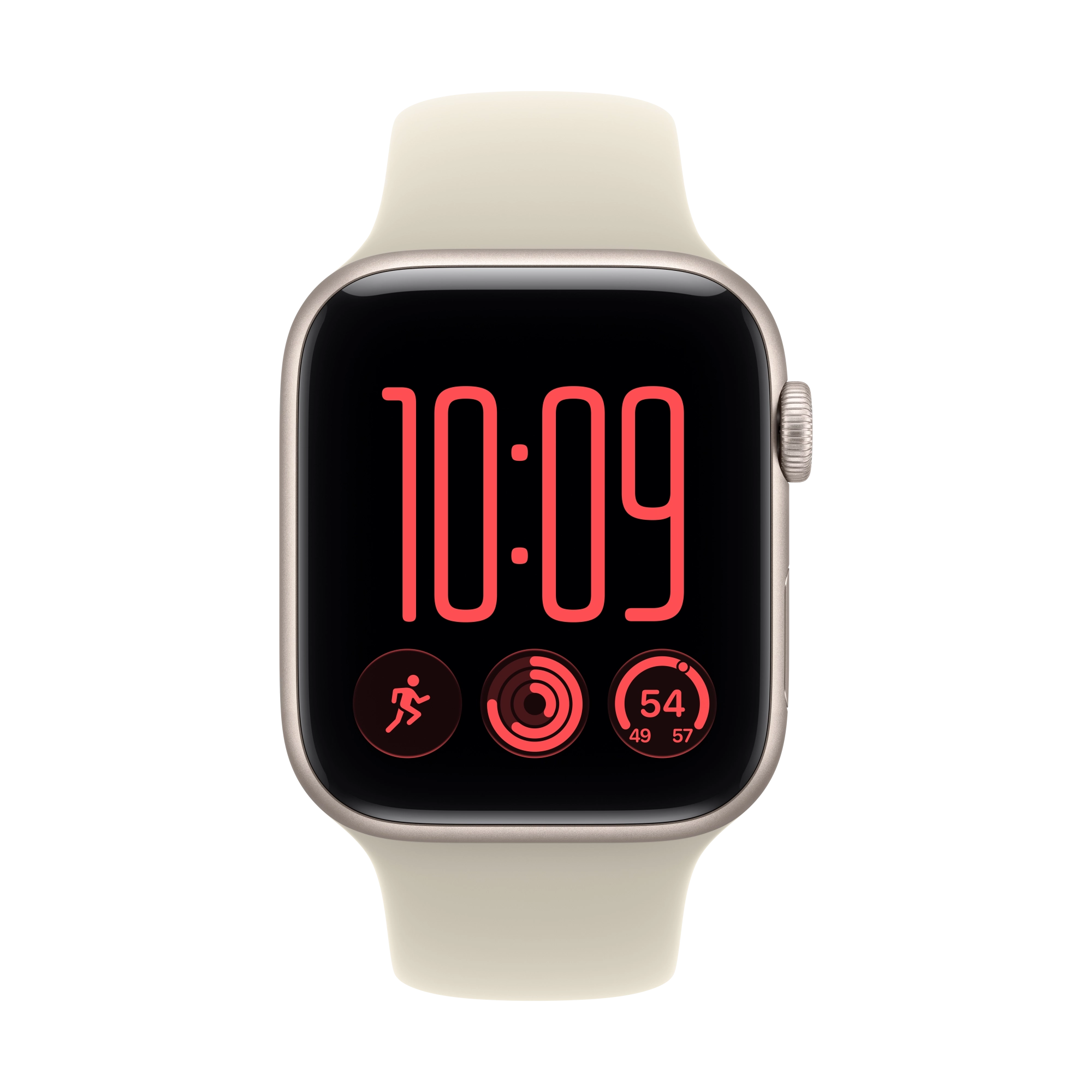 Apple Watch SE 3 GPS 44mm polarstern Aluminium Case mit Sportarmband sand - S/M