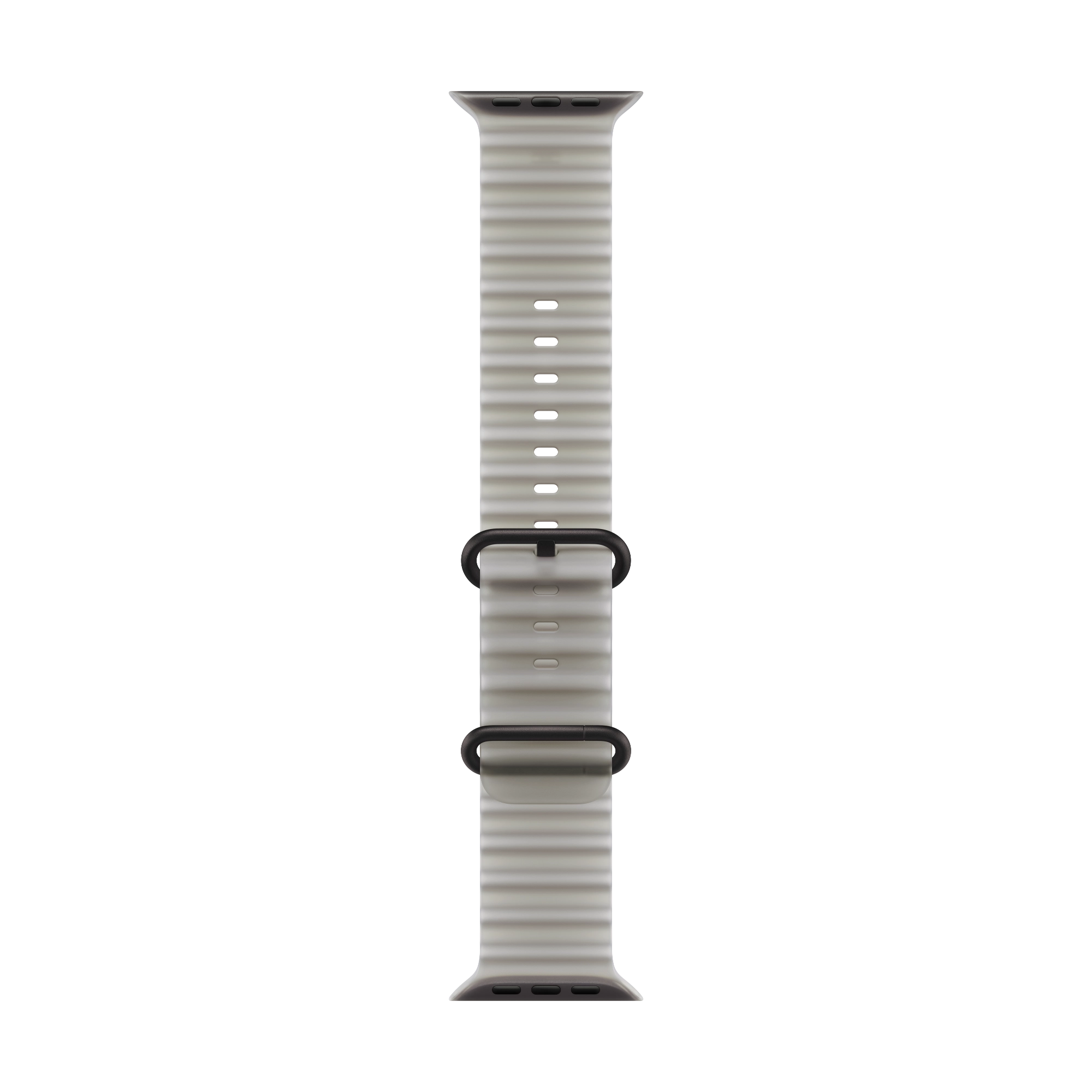 Apple 49 mm Ocean Armband Halbtransparentes Grau - Titan Schwarz