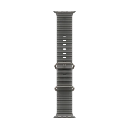 Apple 49 mm Ocean Armband Halbtransparentes Schwarz - Titan Natur