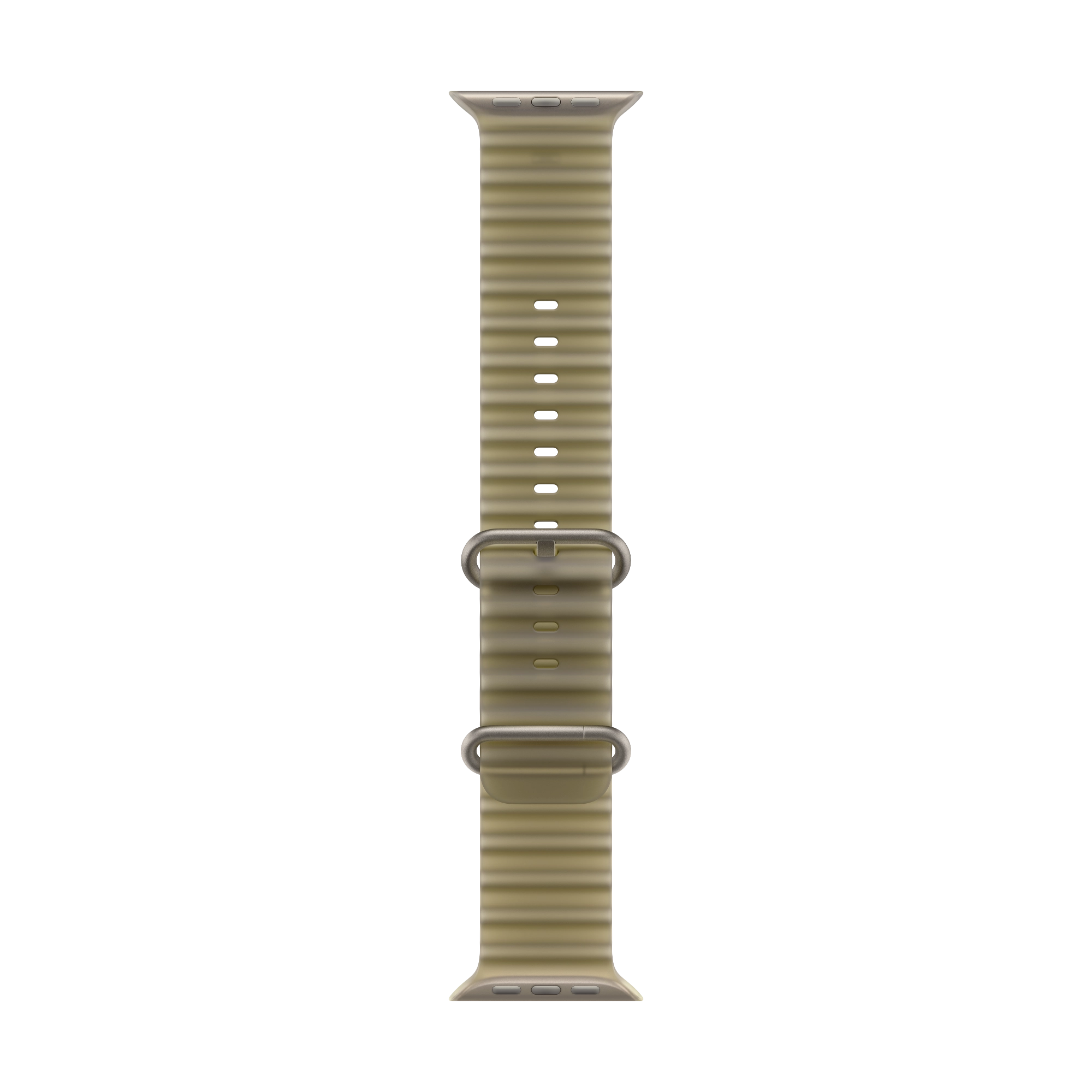 Apple 49 mm Ocean Armband Halbtransparentes Seegrasgrün - Titan Natur